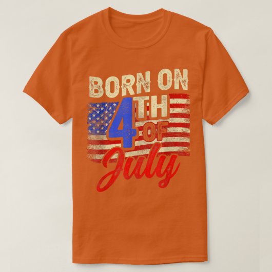 7月生まれ4日の米国の独立退役軍人 Tシャツ (デザイン正面)