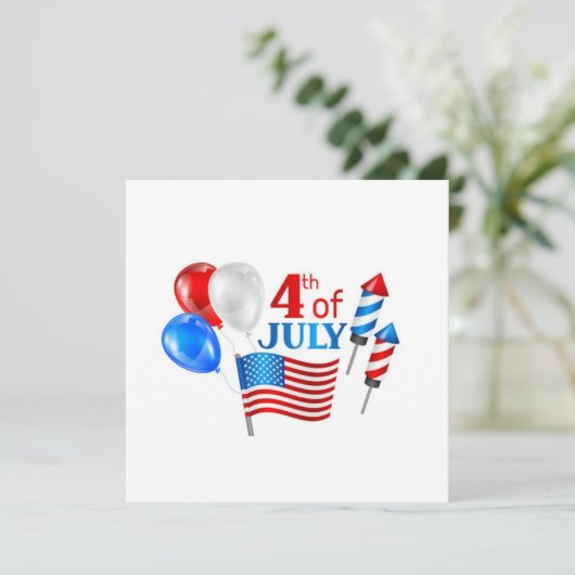 **7月祝4日のパーティー*招待状 招待状 (スタンド正面)