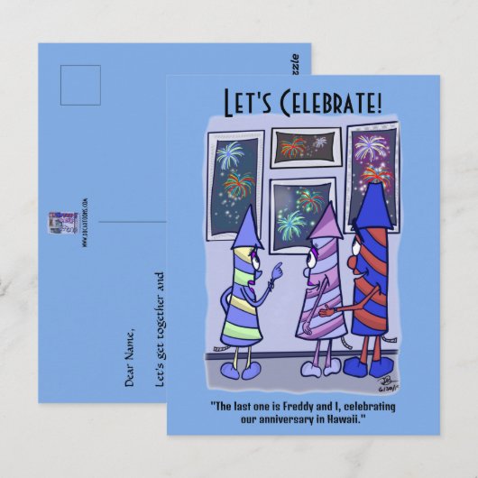 7月祝4日 ポストカード (正面/裏面)