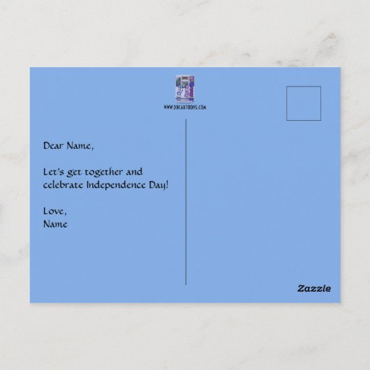 7月祝4日 ポストカード (裏面)