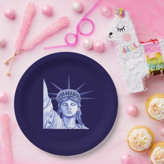 7月第4の休日の紙皿自由の女神 ペーパープレート (パーティー)