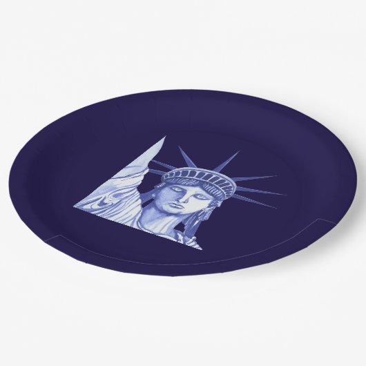 7月第4の休日の紙皿自由の女神 ペーパープレート (アングル)