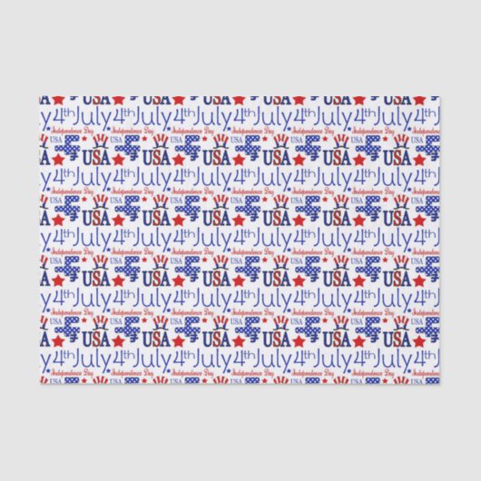 7月第4の愛国心が強いパターンprartyティッシュ 薄葉紙 (正面)