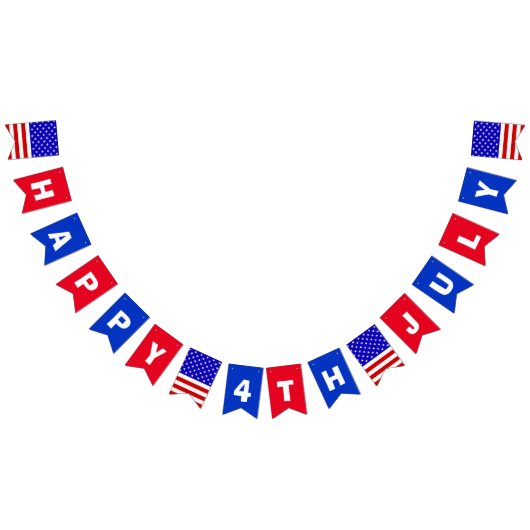 7月第4幸せ バンティングフラッグ (全)