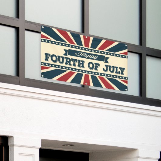 7月第4幸せ 横断幕 (ビルの外側)