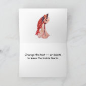 7月第4愛国心が強い女性ギブソン・ガールに米国印を付けて下さい カード (内部)