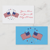 7月第4愛国心が強い米国旗Thunder_Cove 名刺 (正面/裏面)