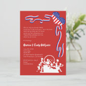 7月第4日ブロックBBQパーティの招待状 招待状 (スタンド正面)