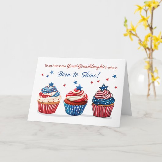 7月素晴らし4日の孫娘誕生日 カード (黄色い花)