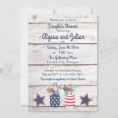 7月素朴カップルのシャワー4日 招待状 (正面)