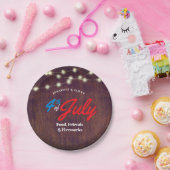 7月素朴4日の夏パーティー ペーパープレート (パーティー)