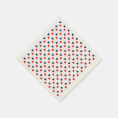 7月素朴4日アメリカ愛国的な赤青アメリカ スタンダードカクテルナプキン (角)