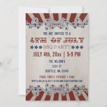 7月素朴4日BBQパーティの招待状