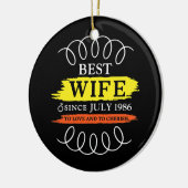 7月結婚から36最高の年妻 セラミックオーナメント (左)