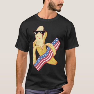 7月誇りを持ったバナナミーム第4アメリカ人 Tシャツ