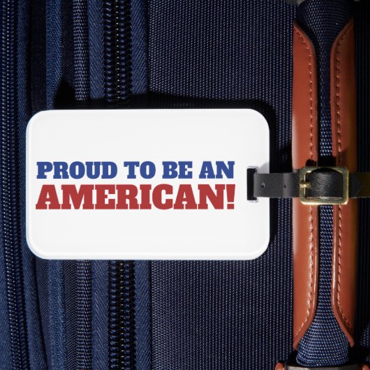 7月誇りを持った4日にアメリカ国旗を掲げる ラゲッジタグ (正面インサイチュ4)