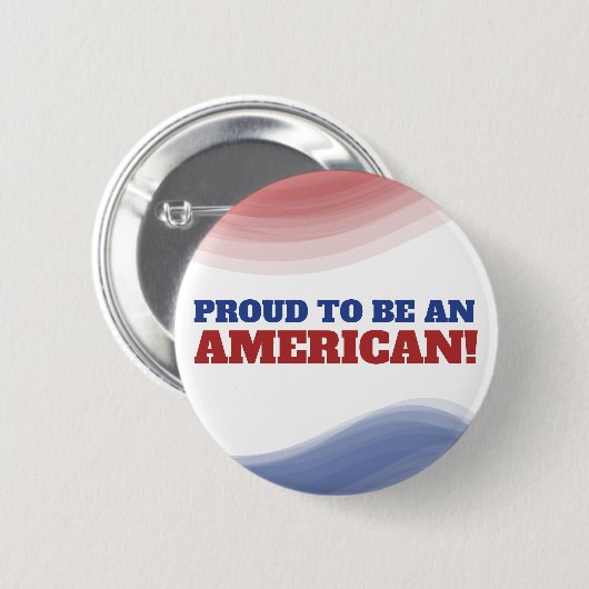 7月誇りを持った4日にアメリカ国旗を掲げる 缶バッジ (正面&裏面)