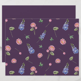 7月誕生フラワーラークスパーウォーターリリースクラップブック