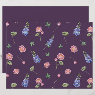 7月誕生フラワーラークスパーウォーターリリースクラップブック