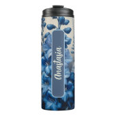 7月誕生フラワーラークスパーパーソナライズされた16オズ タンブラー (正面)