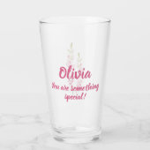 7月誕生フラワーラークスパー水カラーフローラガラス タンブラーグラス (裏面)