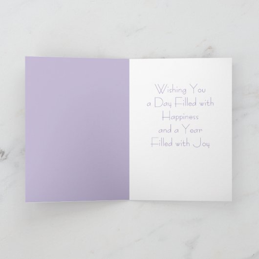 7月誕生フラワーラークスパー誕生日 カード (内部)