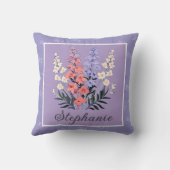 7月誕生フラワー名前をカスタムする クッション (裏面)