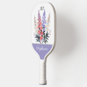 7月誕生フラワー名前をカスタムする ピックルボールラケット (左)