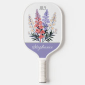 7月誕生フラワー名前をカスタムする ピックルボールラケット (正面)