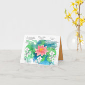 7月誕生日ウォーターリリラークスパー誕生フラワー カード (黄色い花)