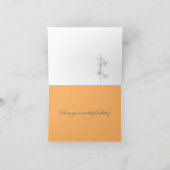 7月誕生日ウォーターリリラークスパー誕生フラワー カード (内部)