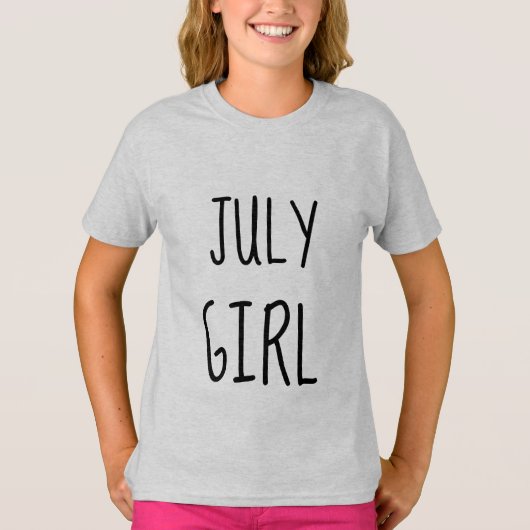 7月誕生日ガールTシャツ Tシャツ (正面)
