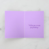 7月誕生日パープルラークスパー誕生月花 カード (内部)