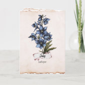 7月誕生日フラワーフォトカード カード (裏面)