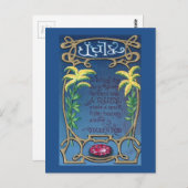 7月誕生日ルビーアンドゴールデンロッド ポストカード (正面/裏面)