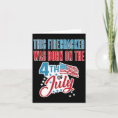 7月誕生日4日生まれの爆竹 カード (正面)