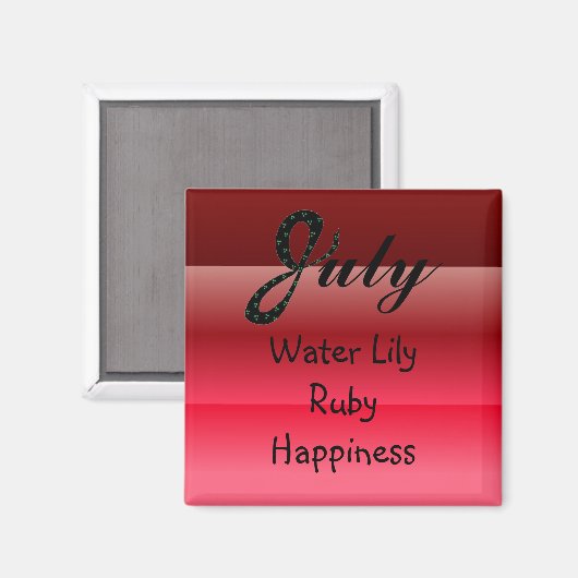 7月誕生日 マグネット (正面/裏面)