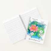 7月誕生日《植物》スイレンラークスパー感謝ジャーナル ノートブック (内部)