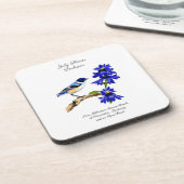 7月誕生月フラワーブルーバードアンドラークスパー コースター (左側)