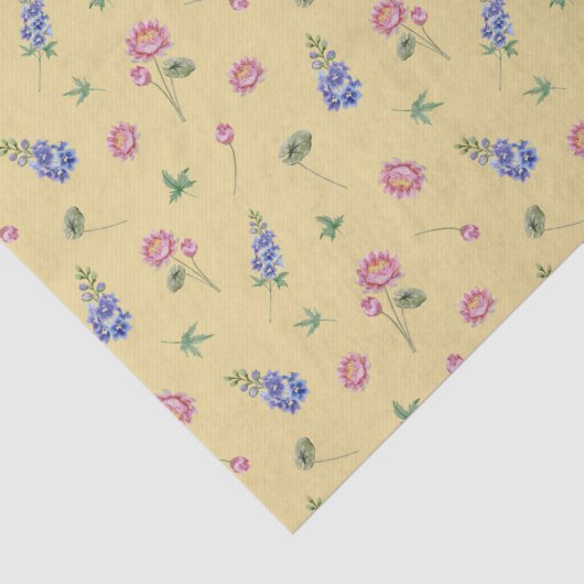 7月誕生月フラワーラークスパーウォーターリリー 薄葉紙 (詳細)