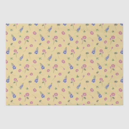 7月誕生月フラワーラークスパーウォーターリリー 薄葉紙 (正面)