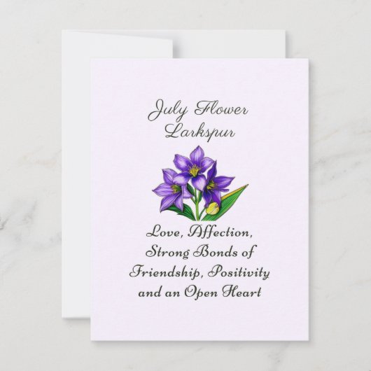 7月誕生月フラワーラークスパーフローラ (正面)