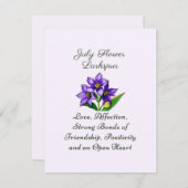 7月誕生月フラワーラークスパーフローラ (正面/裏面)