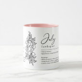7月誕生月フラワーラークスパーミニマリスト マグカップ (中央)