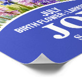 7月誕生月花クリスチャンウォールアート ポスター (角)