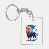 7月誕生月霊獣ライオンの贈り物 キーホルダー (正面左)