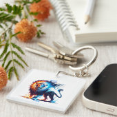 7月誕生月霊獣ライオンの贈り物 キーホルダー (正面右)