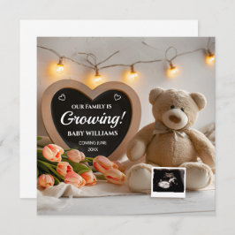 7月誕生花妊娠発表 招待状