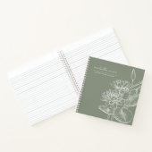 7月誕生花手紙に私の娘の記憶 ノートブック (内部)