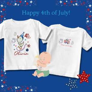 7月間抜け4日のカスタマイズ可能なガチョウ ベビーTシャツ